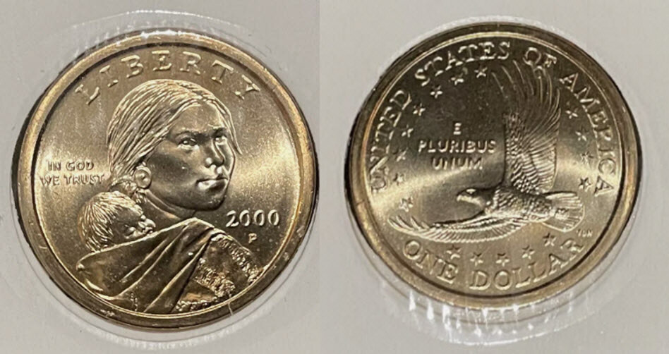 2000 P D S 3 Coin Set Sacagawea Native American Dollars UNC & Proof 1st Issue%.