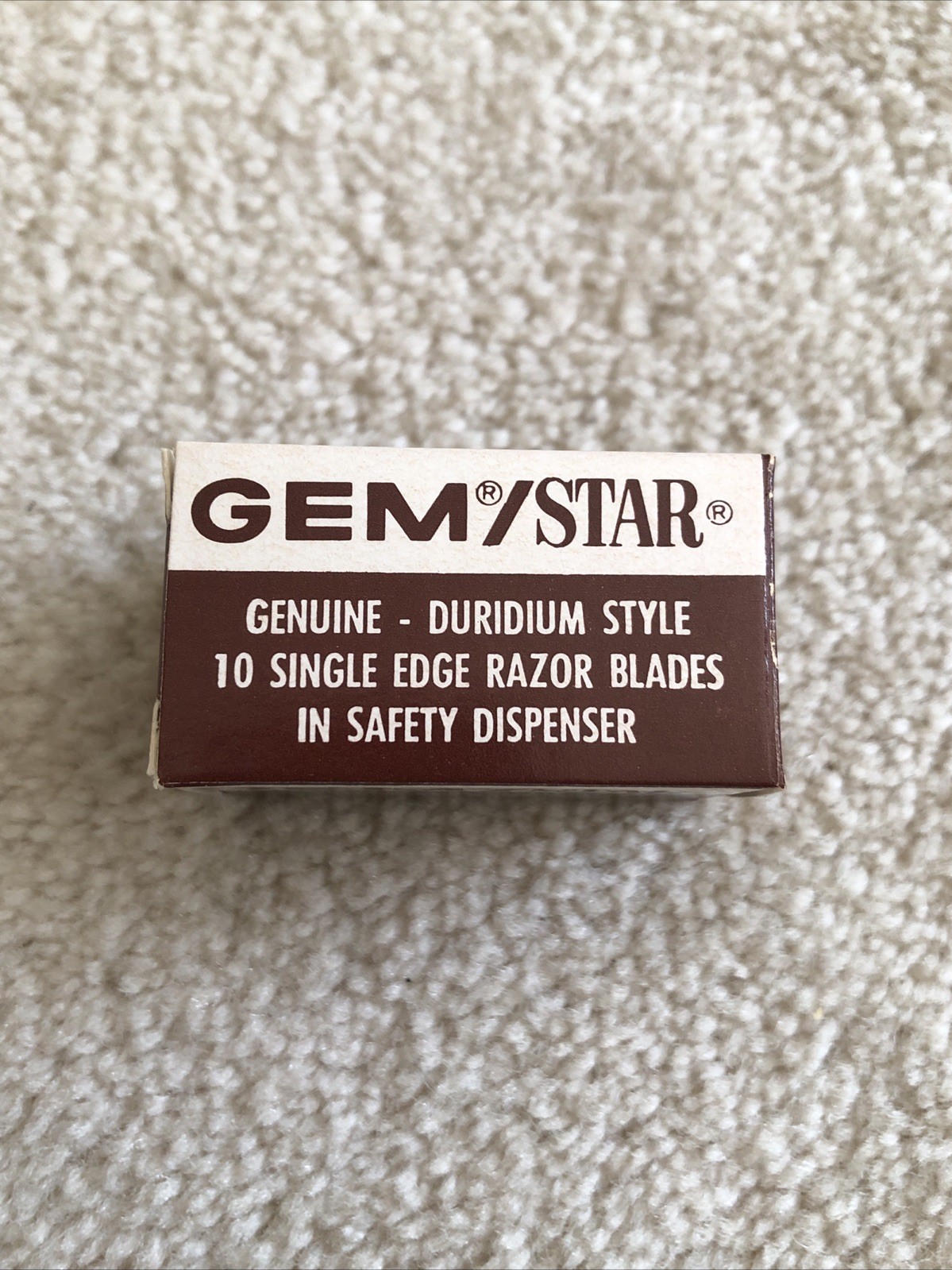 10 Single edge razor blades With Dispenser GEM / Star Scientific Duridium Style