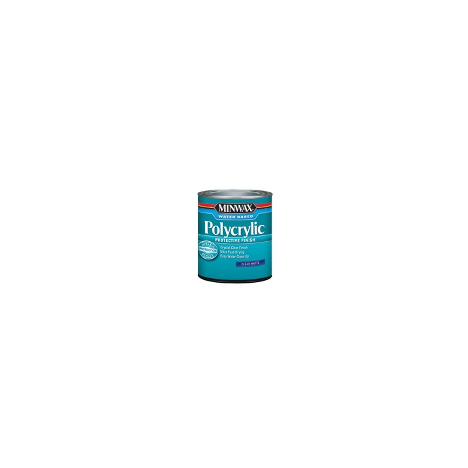 Minwax 222224444 Polycrylic Protective Wood Finish, Clear Matte, 1/2 Pt. -