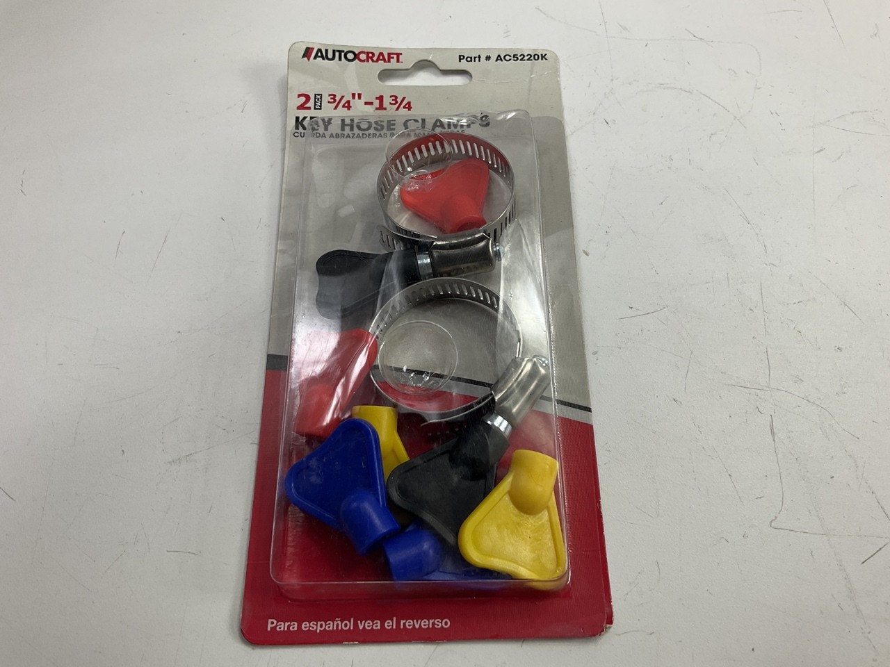 AutoCraft AC5220K Key Hose Clamps, No. 20, 2 Pack, Range: 3/4" - 1-3/4"