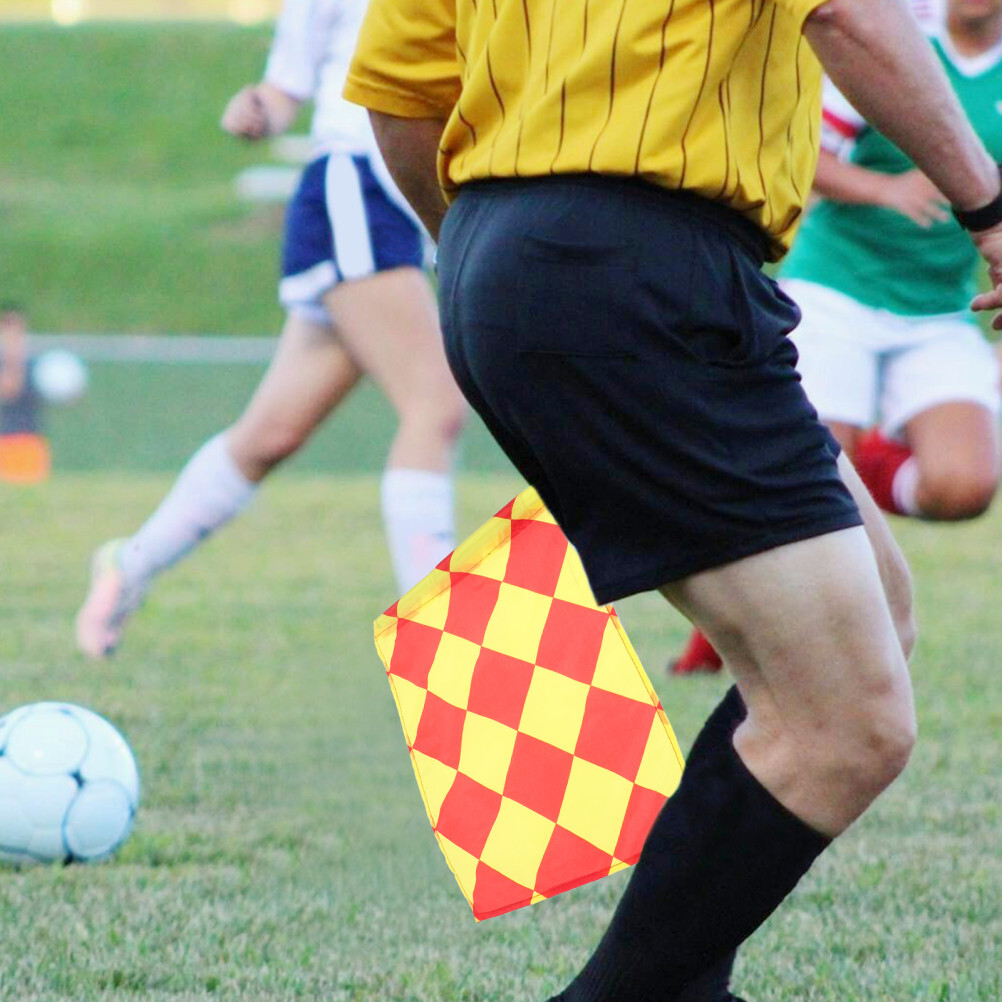2PCS Football Command Flags Referee Flags Signal Flags Referee Equipments