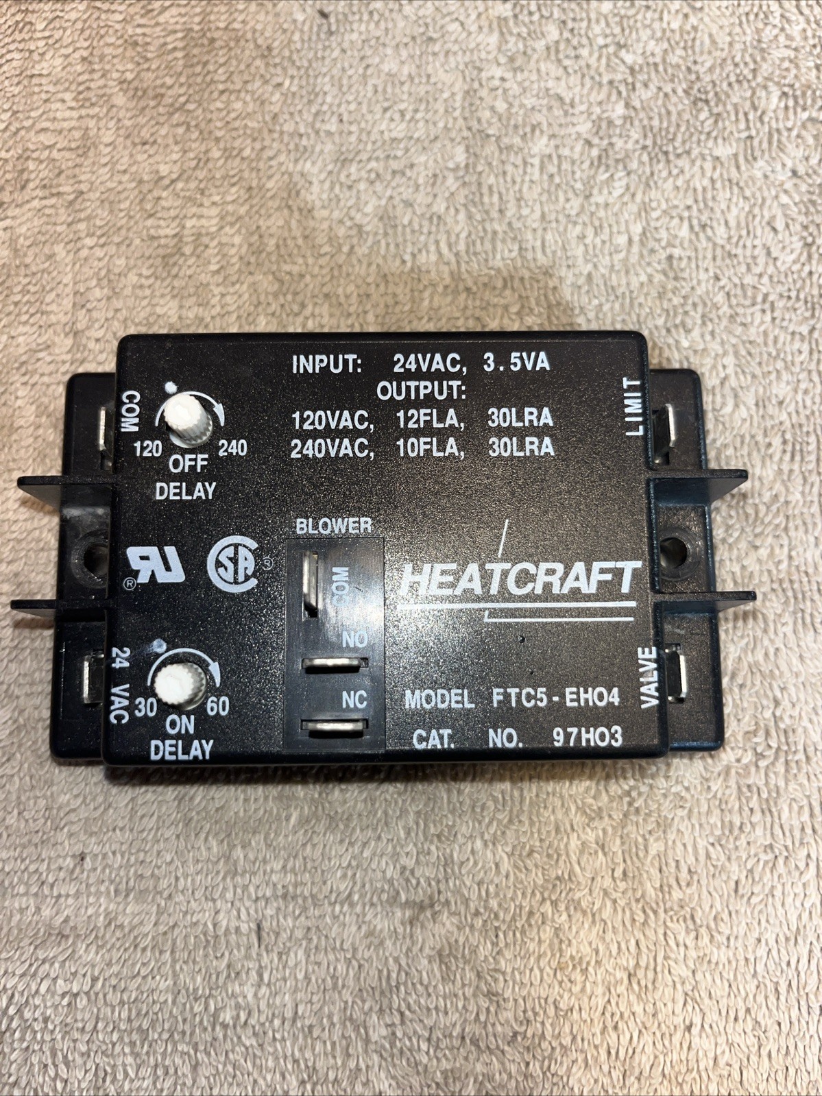 Heatcraft FTC5-EH04 Furnace Fan Timer Lennox 97H03 used