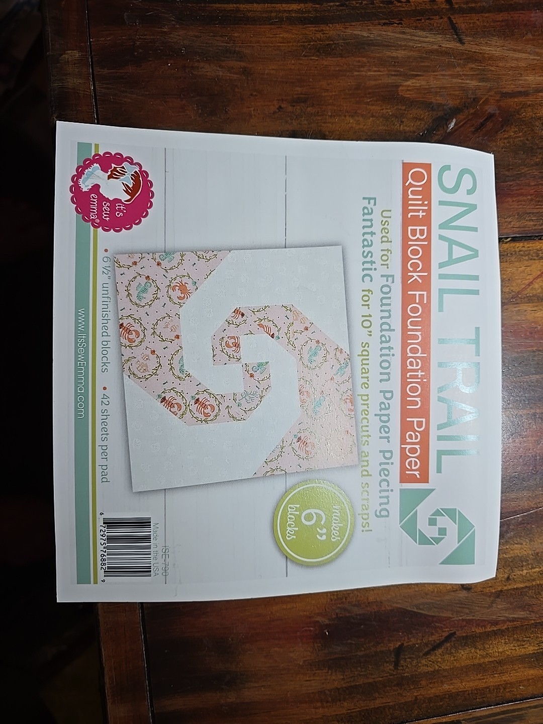 Quilt Block Foundation Paper. 6.5 Inches 42 Sheets