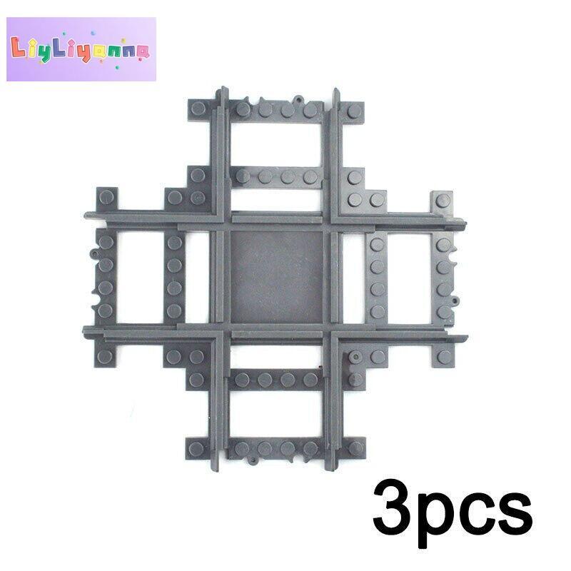 cross track Track Straight Curved Crossing Rail MOC Train Building Block DIY-US