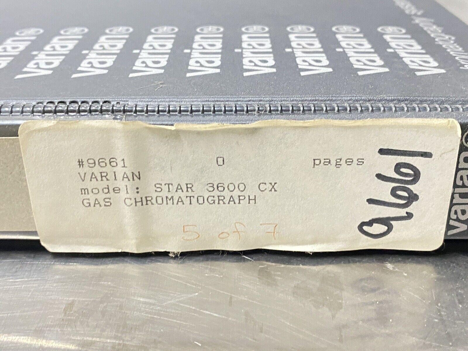 Varian Star Chromatography Workshop - Users Guide / Instruction Manual