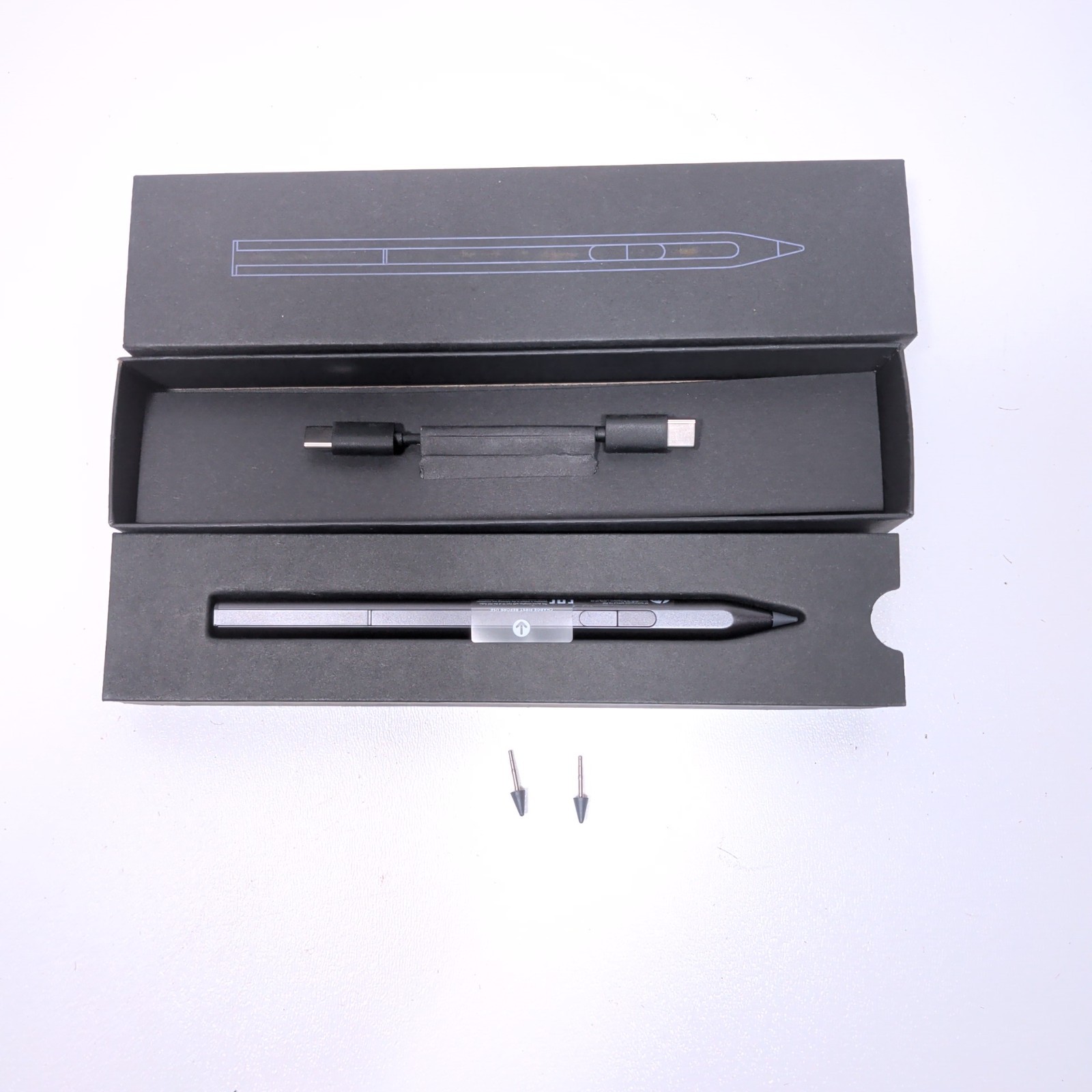HP Genuine Complete M23865-001 Black Rechargeable Tilt Stylus Pen Pencil
