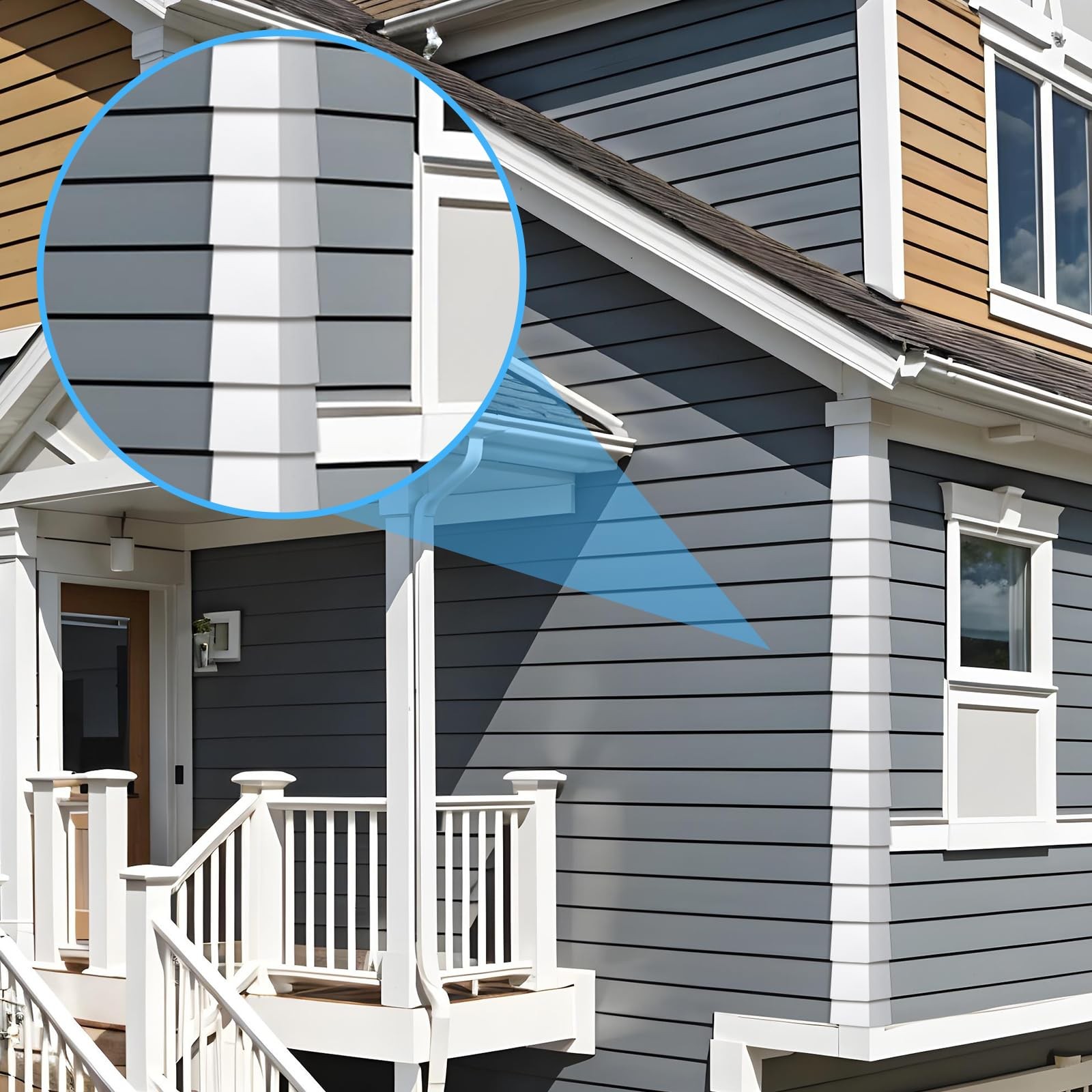 6 Pcs Aluminum Siding Corners 8 Inch Outside Corner Caps Smooth White
