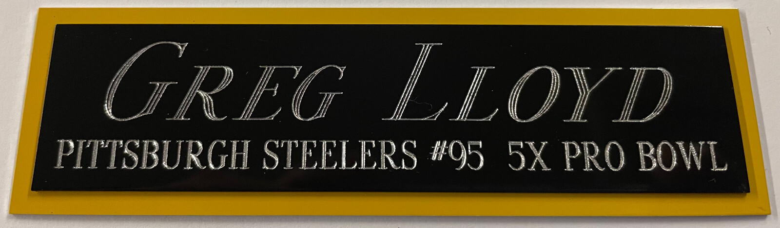 GREG LLOYD STEELERS NAMEPLATE FO AUTOGRAPHED SIGNED FOOTBALL HELMET JERSEY PHOTO