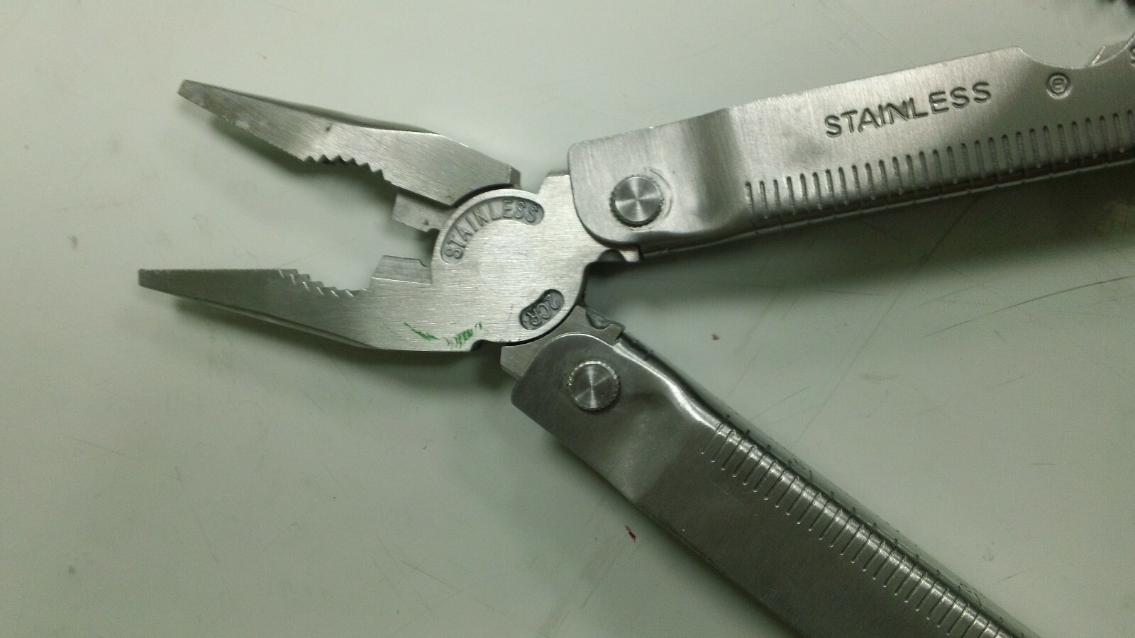 Wolverine 15 Function Multi-Tool Stainless Steel Folding Knife Scissors Ruler