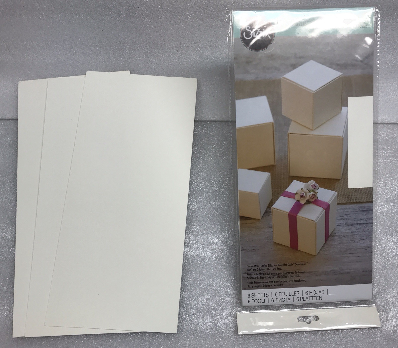 Sizzix Little Sizzles DoubleSided Mat Board Cream - 9 Mats + 3 Free Plexiglass