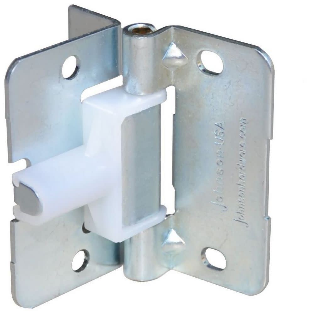 Johnson Hardware JH1703 Zinc Shock Absorbing Hinges for Bifold - White