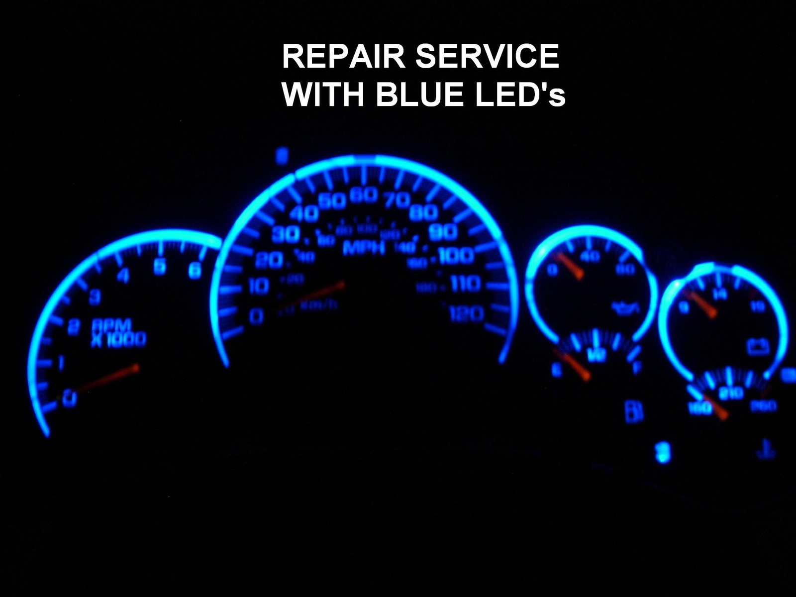 2005 GM Chevy Silverado Speedometer Gauge Cluster Repair Service  w/Blue LED's