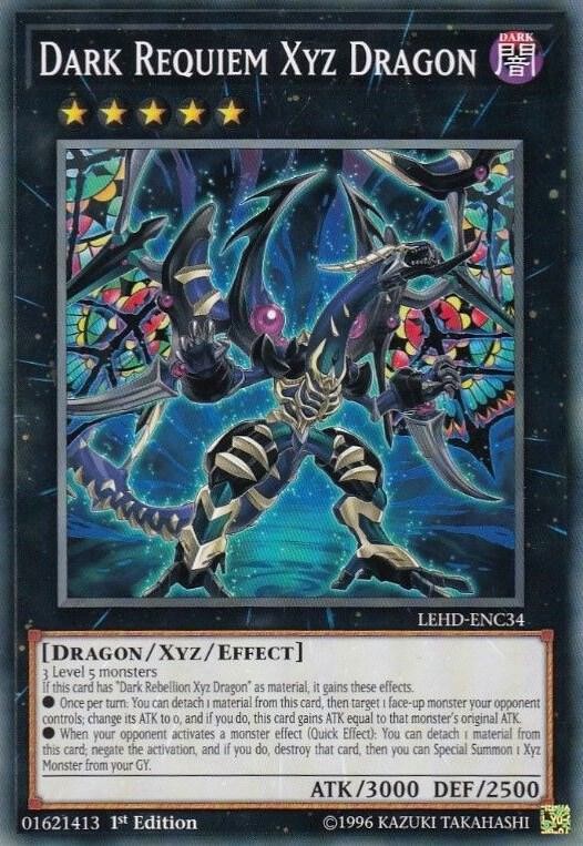 YUGIOH: 1X Dark Requiem Xyz Dragon LEHD-ENC34 Common NM