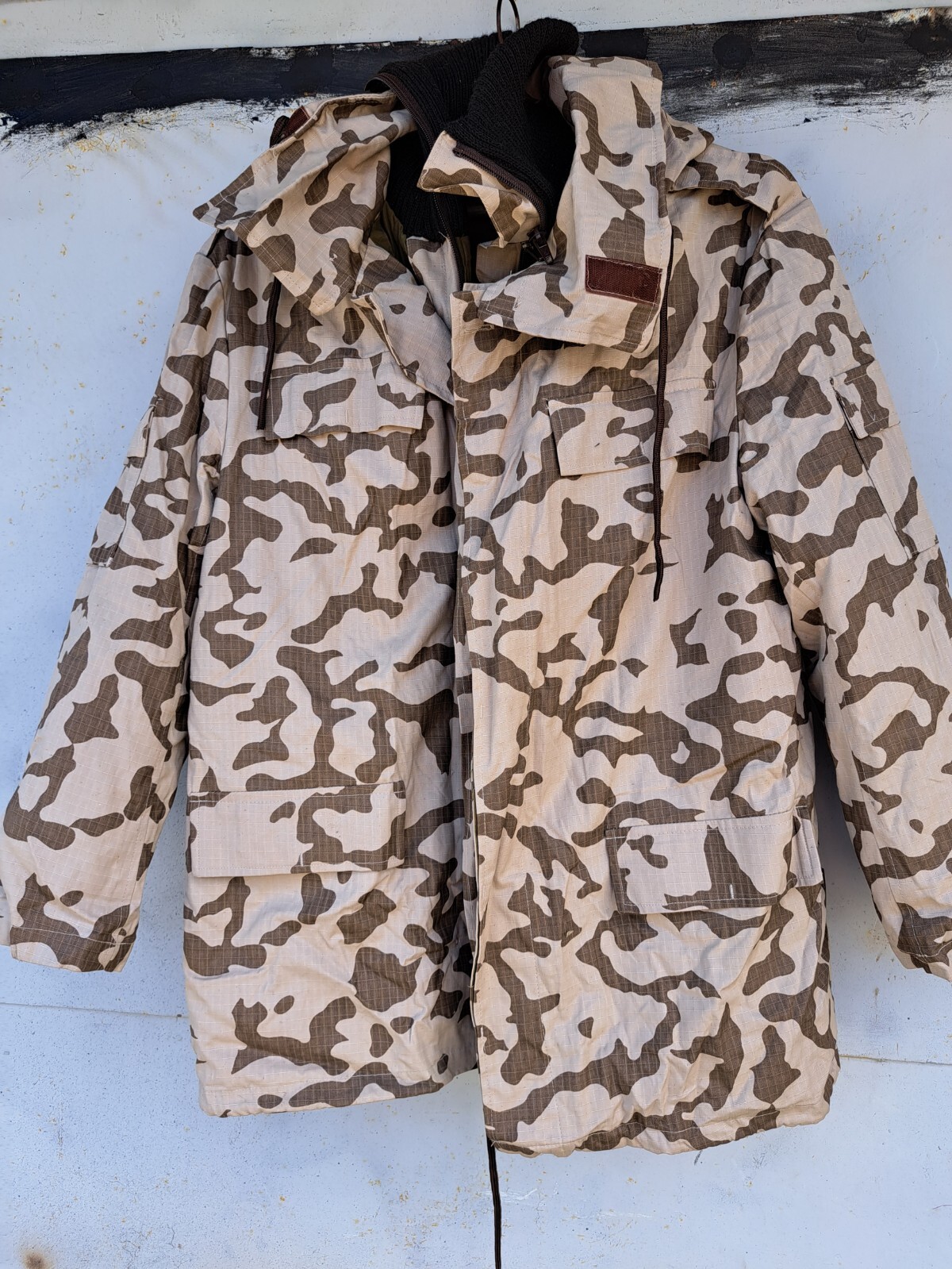 Ukrainian army peacemaker warm overcoat desert Dubok rip-stop size 46-2 new