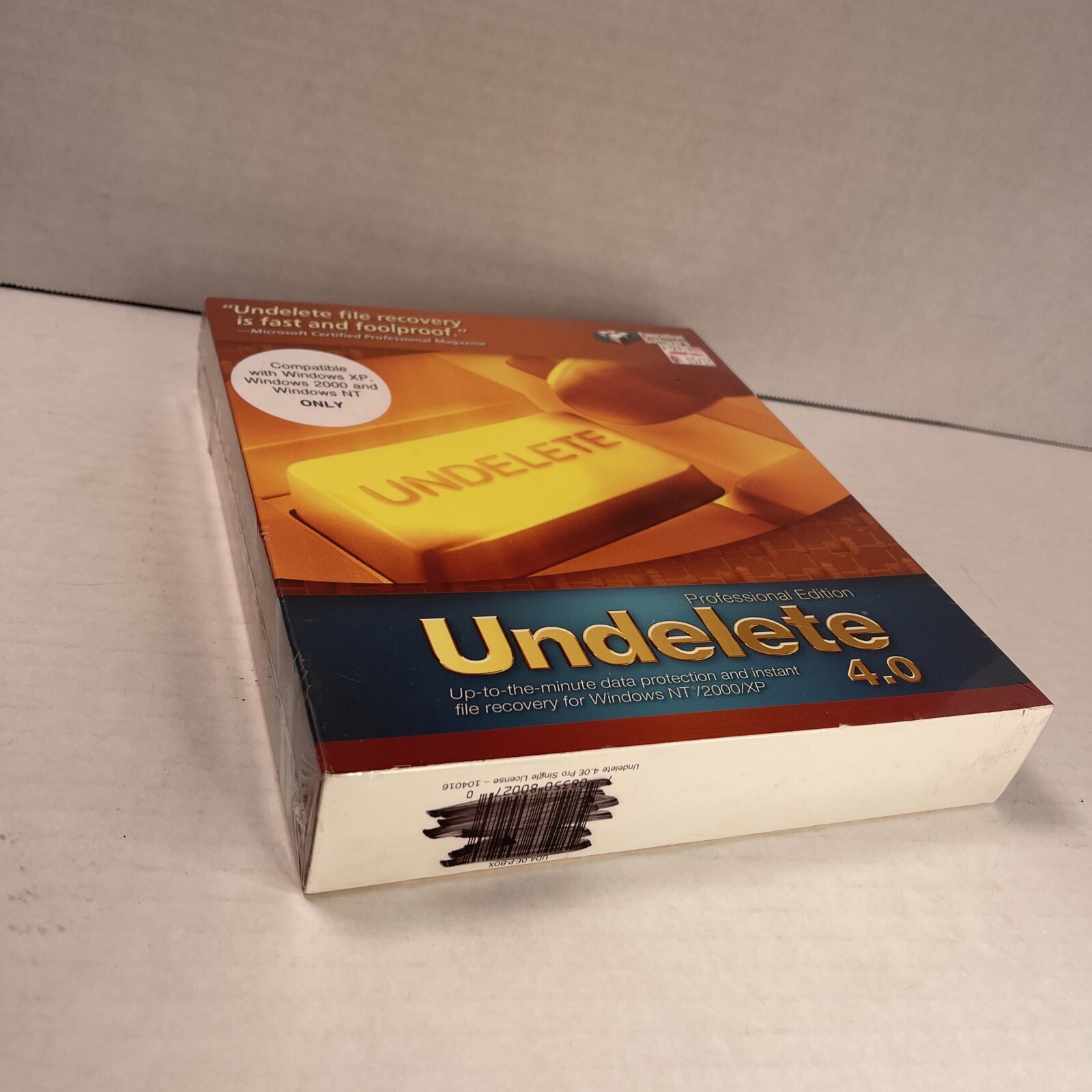 NEW SEALED Undelete 4.0 Professional Edition Executive Software 2003 Windows