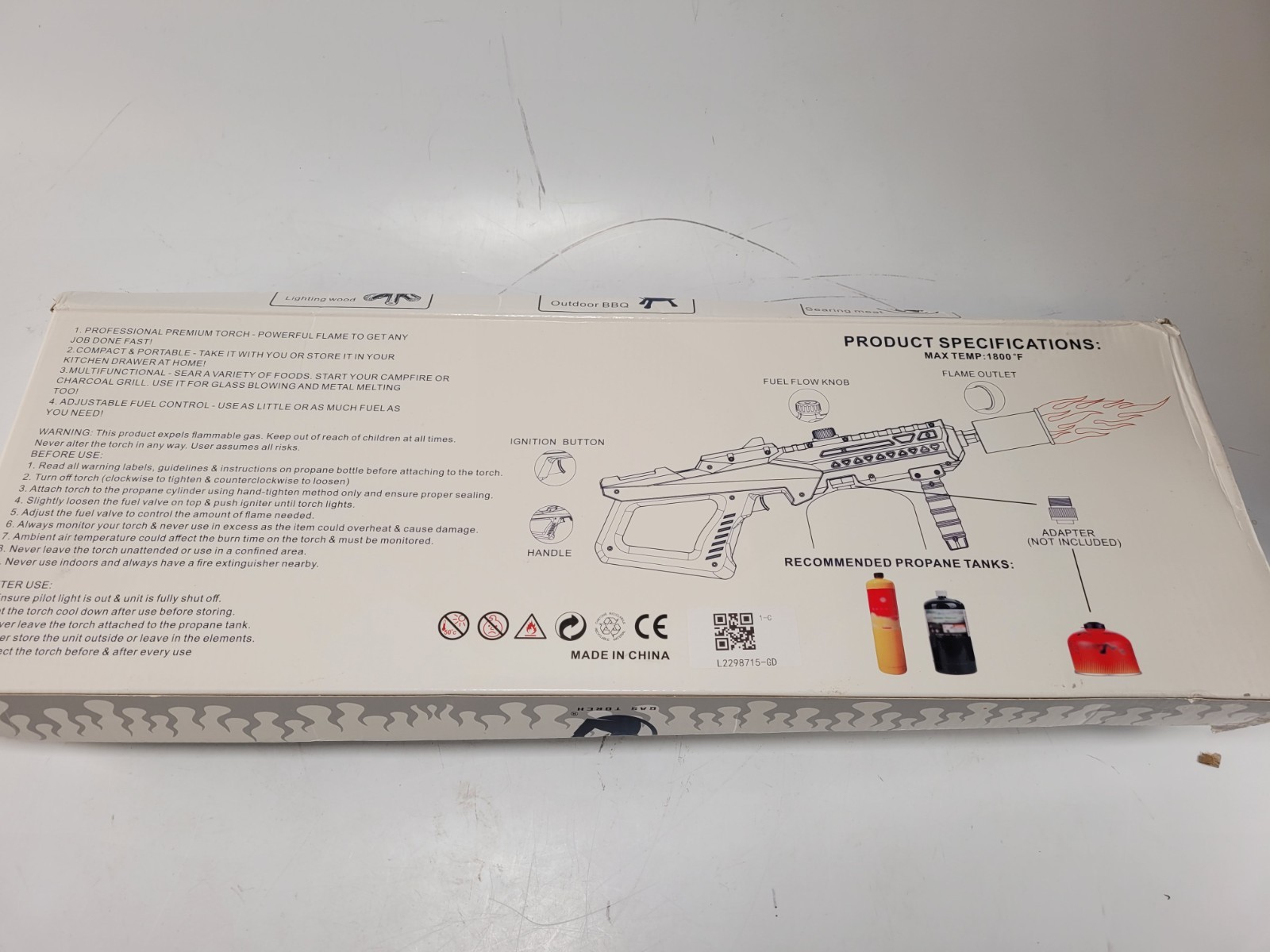 Gas Torch Multi-Use Propane Torch Black GF-8012
