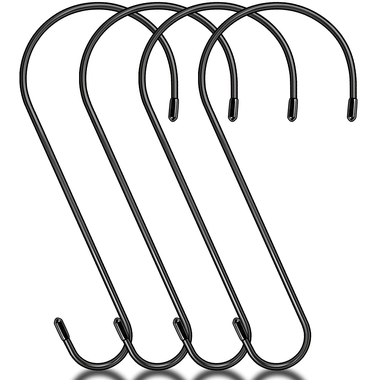 4 Pack 14 Inch Tree Branch Hooks, Extra Large S Hooks for Bird Feeder, Heavy ...