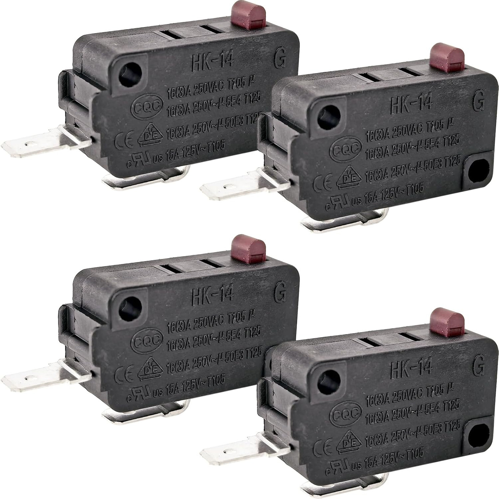 Micro Switch HK-14 Normally Open 16A 125V 250V 2-Pin Replacement for Air Fryer