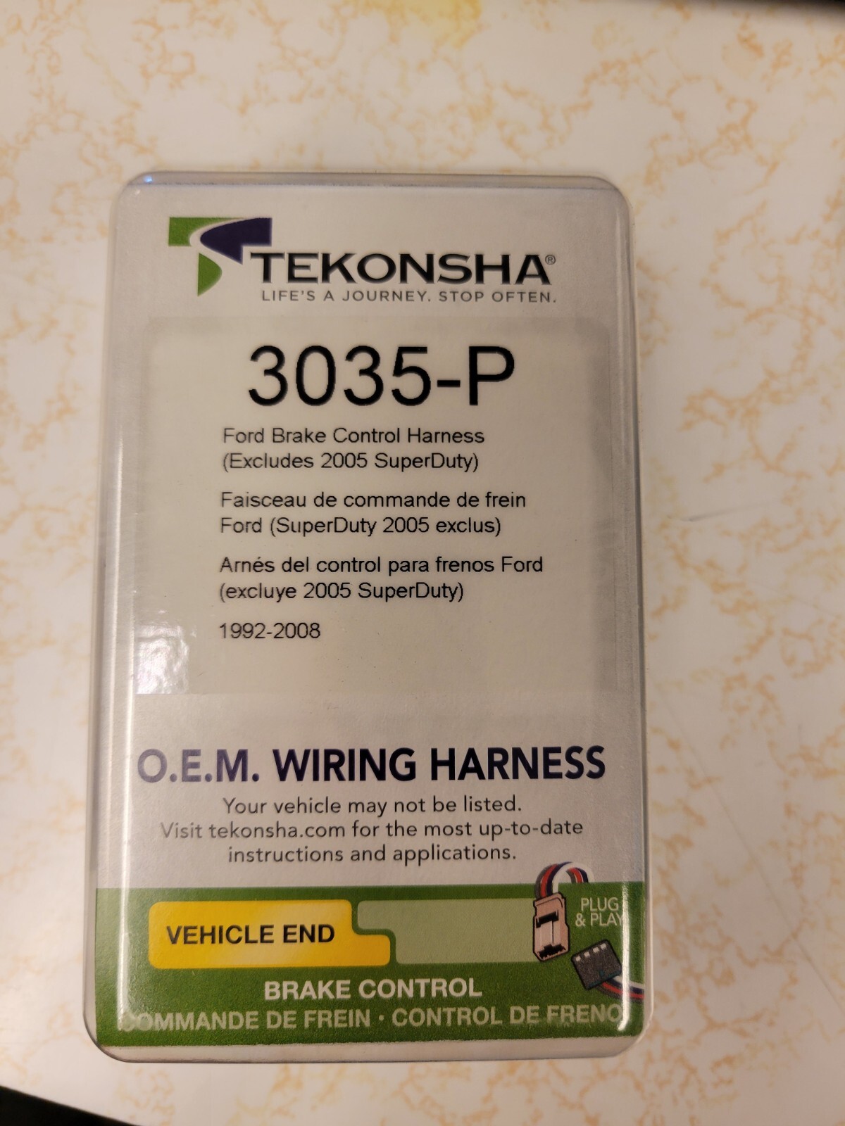 TEKONSHA Trailer Brake Control Harness-FORD Tekonsha 3035