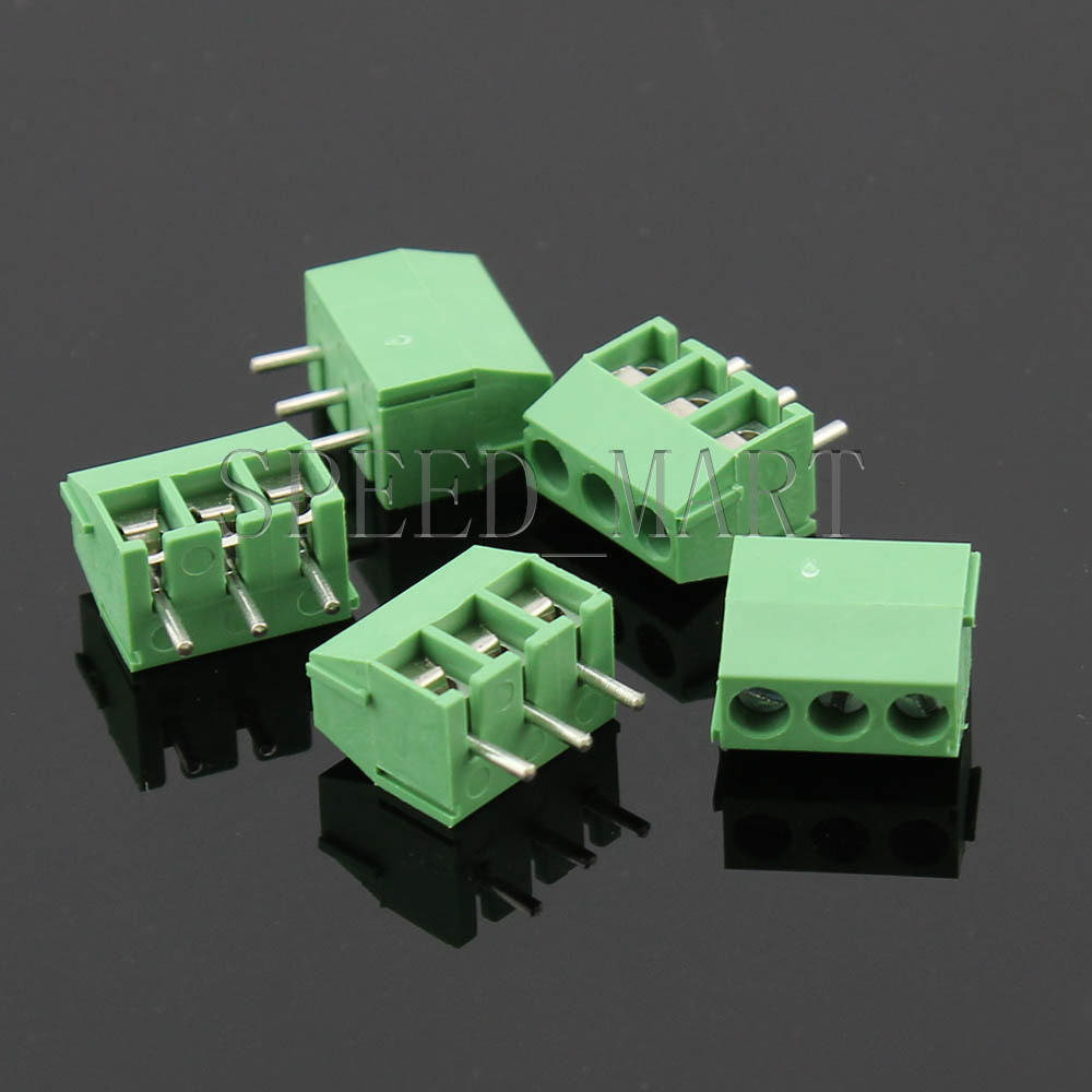 5 x 3 Pin 3.5mm 3 way straight pin PCB Universal Screw Terminal Block Connector