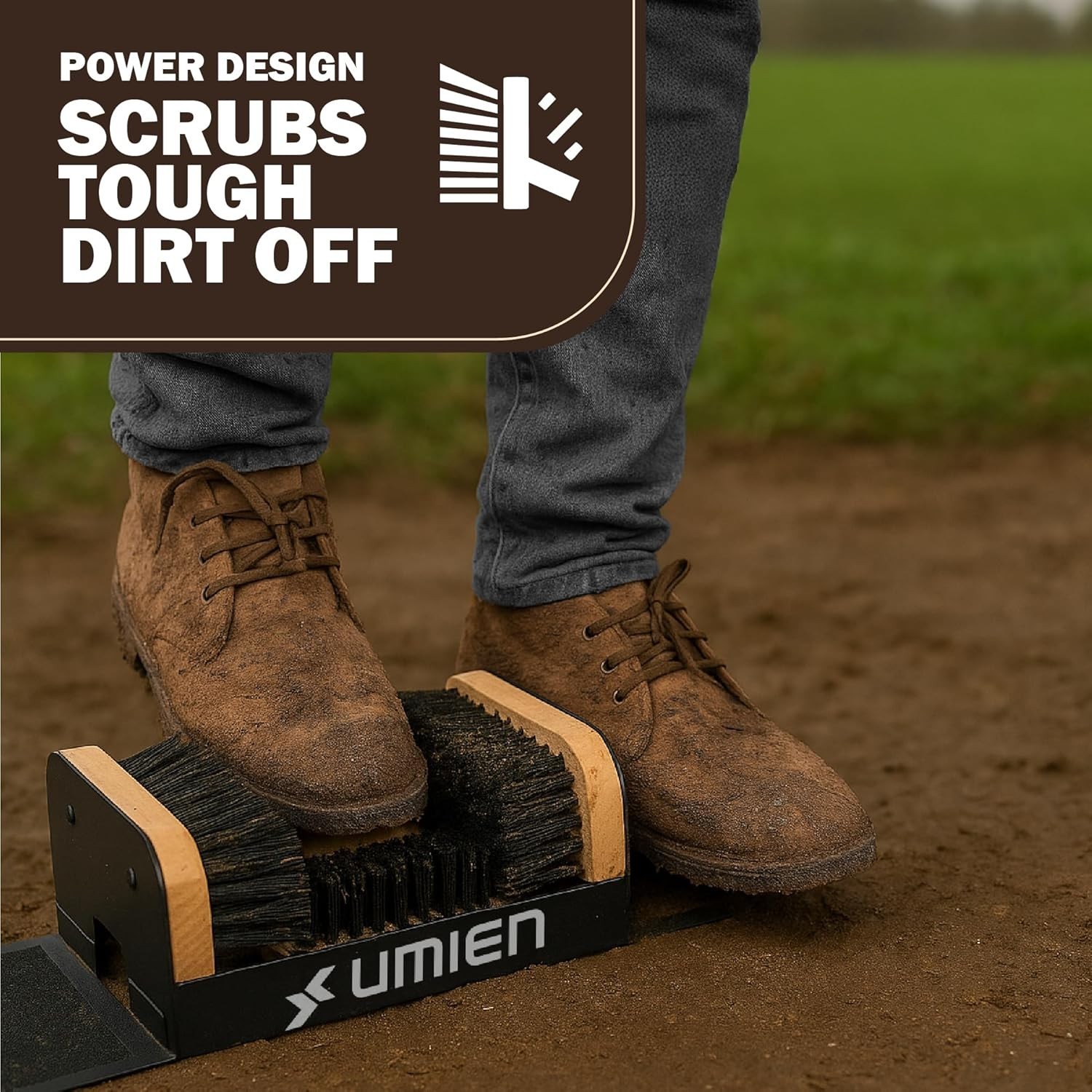 Heavy-Duty Boot Scraper & Shoe Brush with Flaps for Efficient Outdoor Cleaning