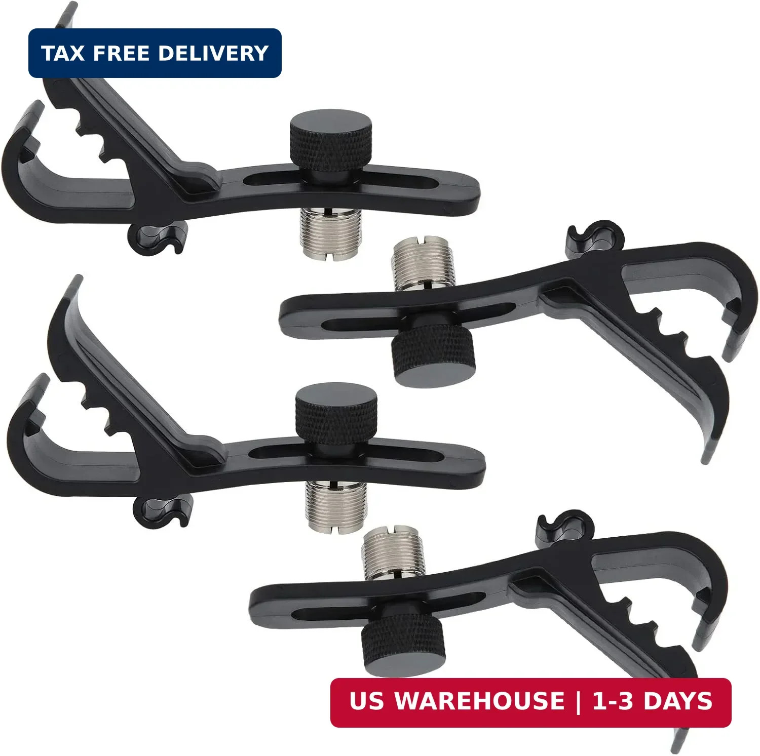 Drum Microphone Clip, 4PCS Adjustable Mic Clamp Mount | 4PCS mic clip set for dr