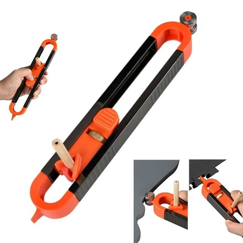 Profile Scribing Ruler Contour Gauge with Lock - Precise Scribe Tool Woodworking