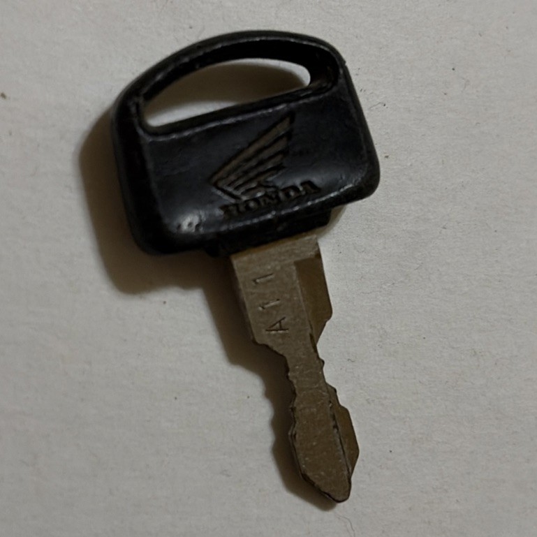 Genuine Honda OEM Motorcycle ATV UTV Ignition Key Cut Key Wing Logo Black