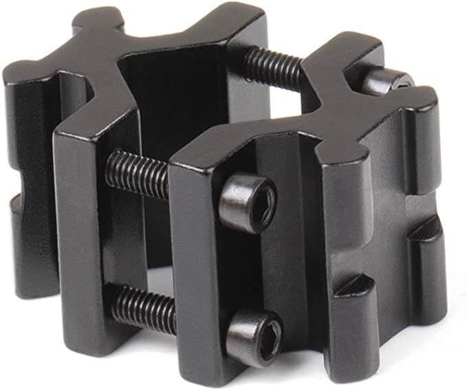 Universal 20mm Dual Rail Barrel Mount for Flashlight Laser Bipod