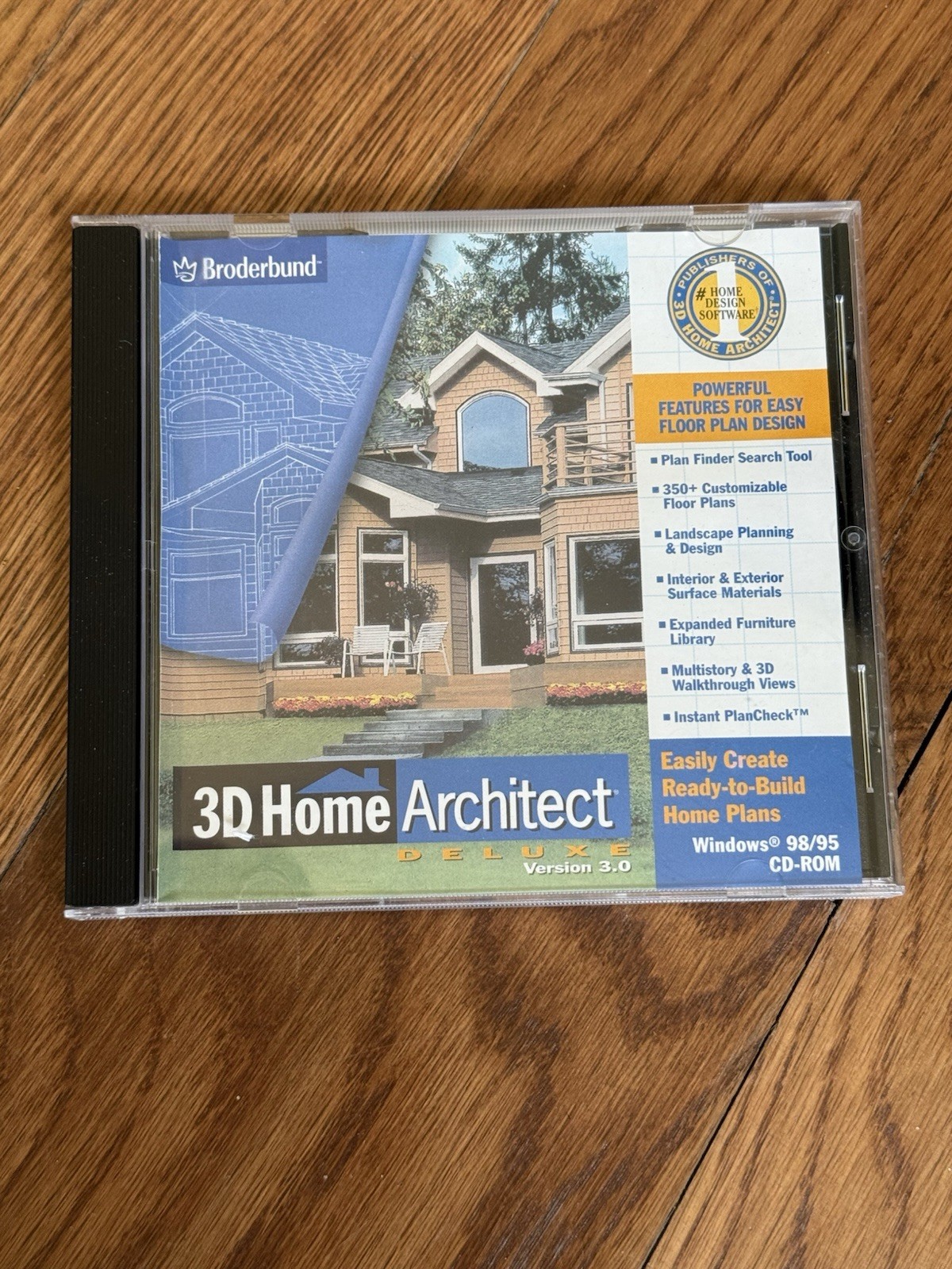 ⭐️3D Home Architect Deluxe Version 3.0 PC CD Windows 95 / 98