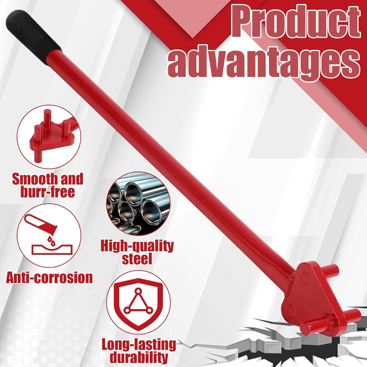 Rebar Bender for 5/8 Inch Bars Manual Bending Machine Rebar Tools Bar Reverse He