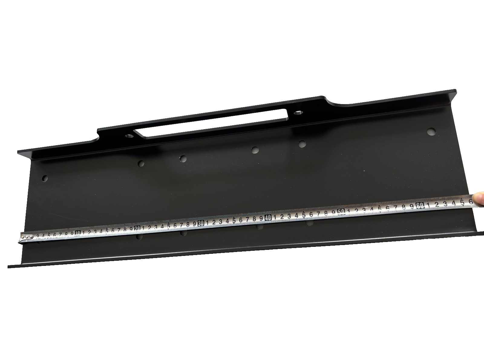 Steel Winch Mounting Plate for 13500lbs Winches Universal Fit Black Steel 65cm