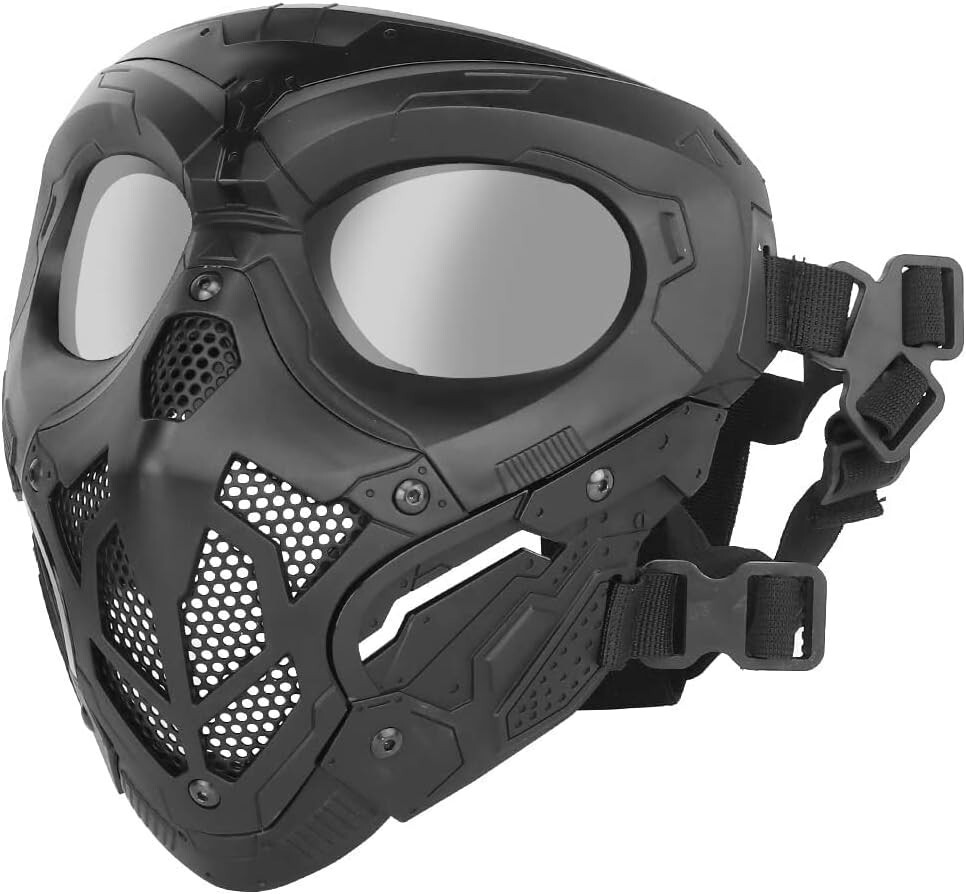 Full Face Airsoft Lurker Mask Halloween Paintball Protection Cosplay Costume BK