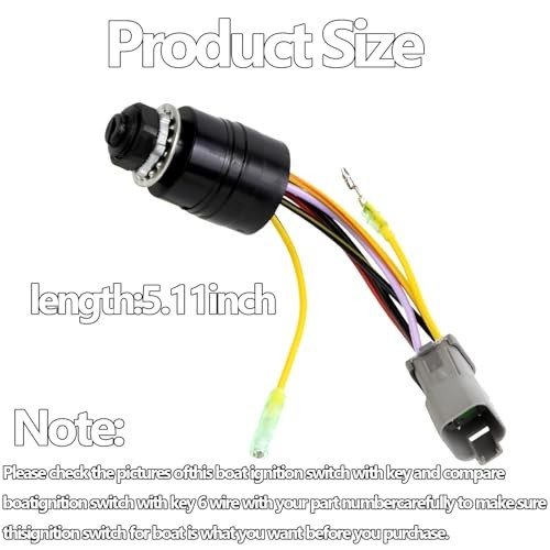 129572 Ignition Switch with 2 Keys Compatible with Tracker Boats, 3 Position 6