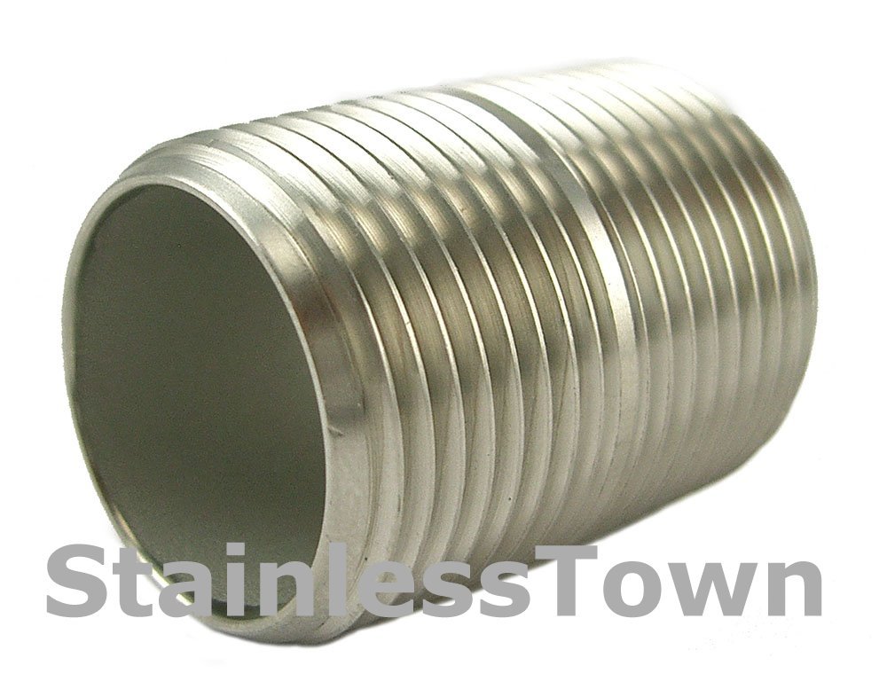 Stainless Pipe Nipple 1/2" x  Close Type 304