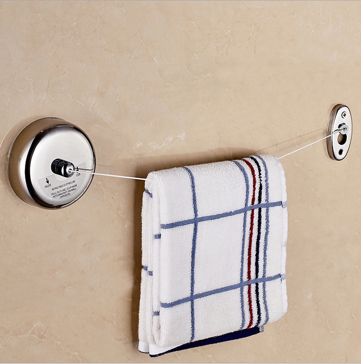 9ft Stainless Steel Durable Retractable Single Clothes Line Dryer Indoor Outdoor