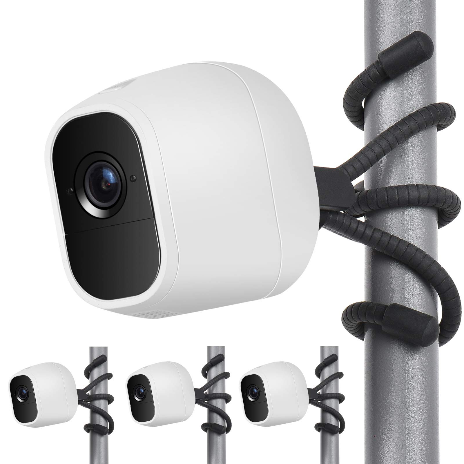 Uogw 3 Pack Flexible Tripod Compatible with Arlo Pro 4/Pro 3 Pack, Black
