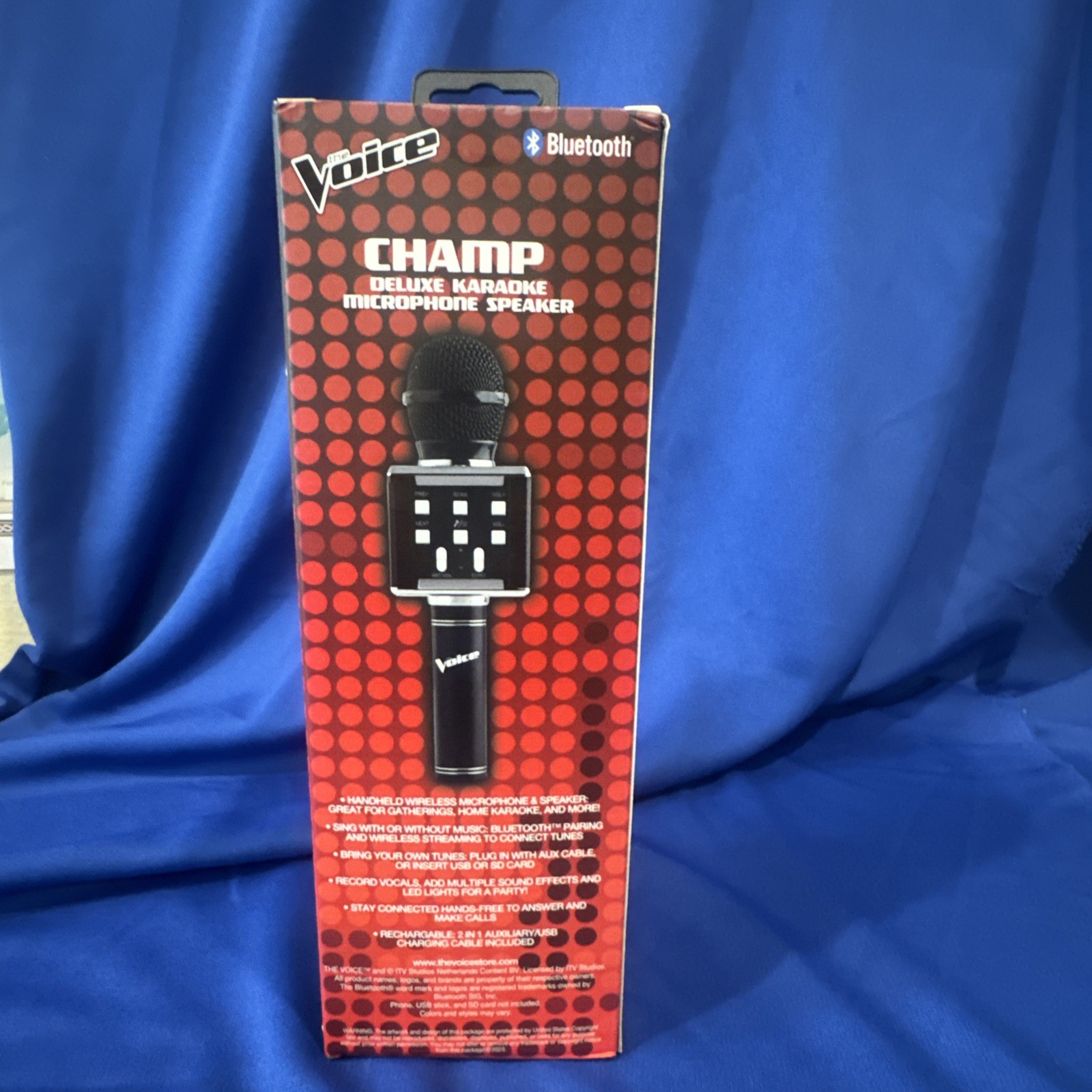 The Voice Bluetooth Champ Deluxe Karaoke Microphone Speaker