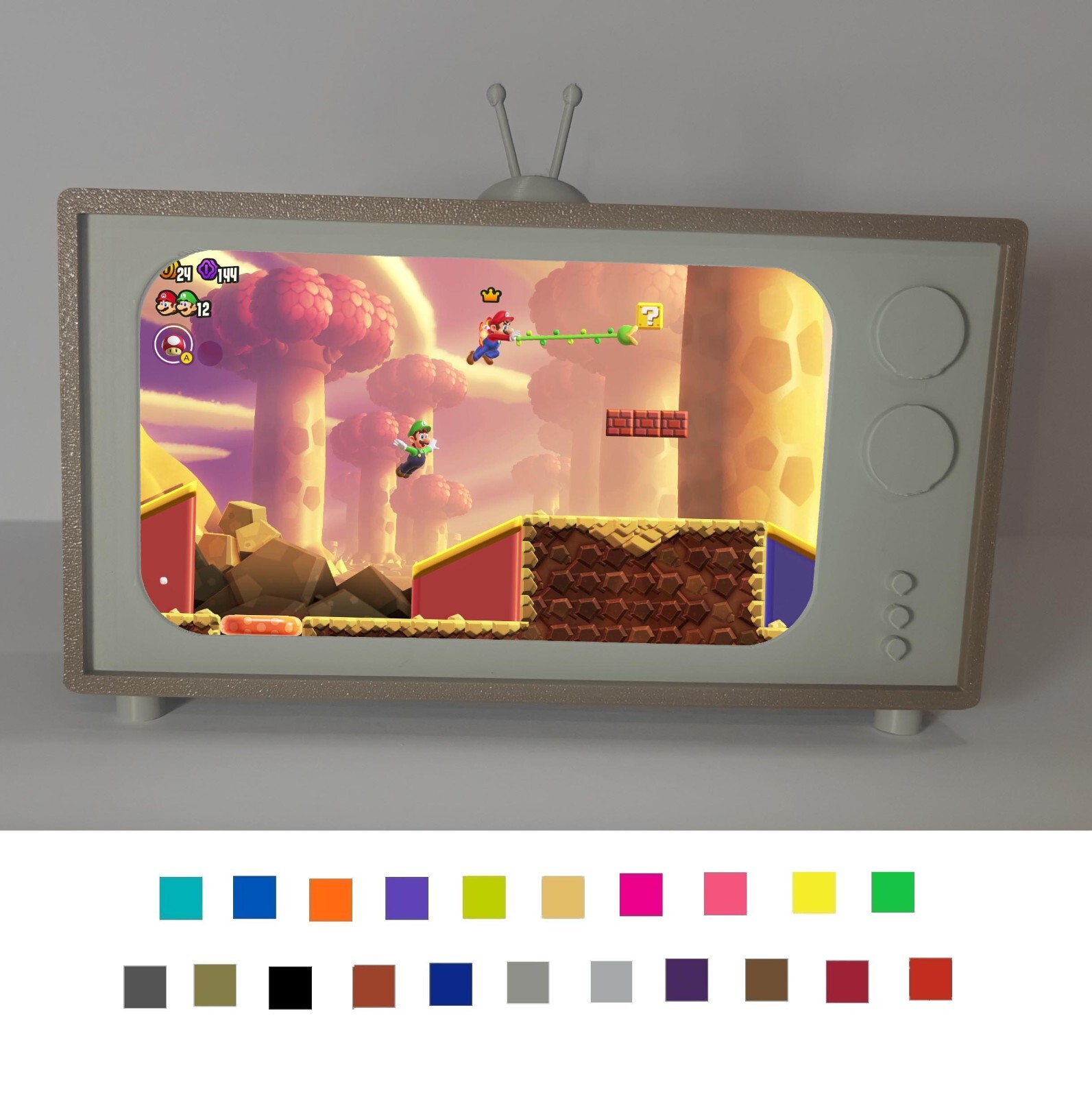 80'S MINI TV RETRO VINTAGE DISPLAY CASE HOLDER FOR NINTENDO SWITCH OLED UNIQUE