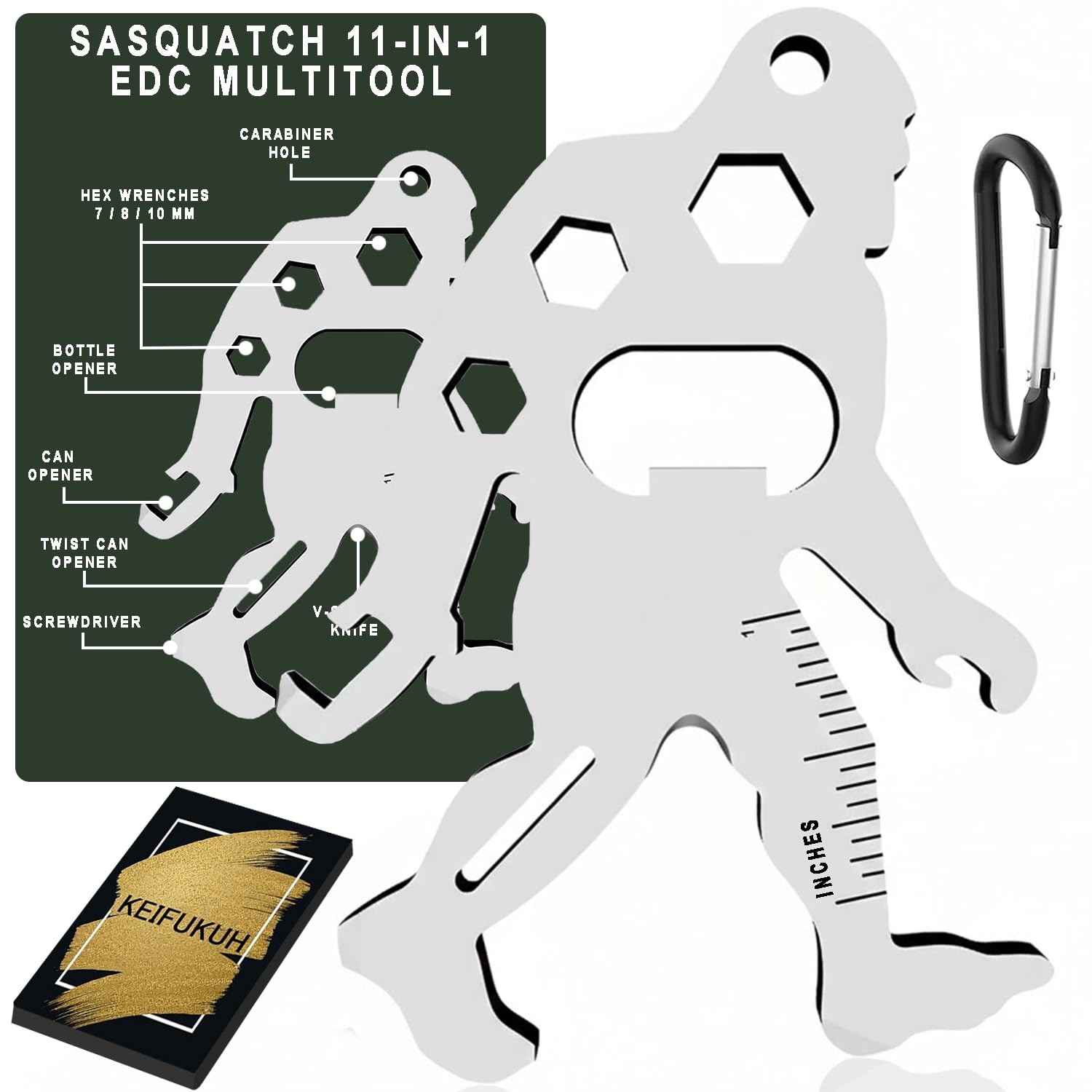 Funny Men Gift Ideas Sasquatch - Unique Graduation for Him, Cool Silver