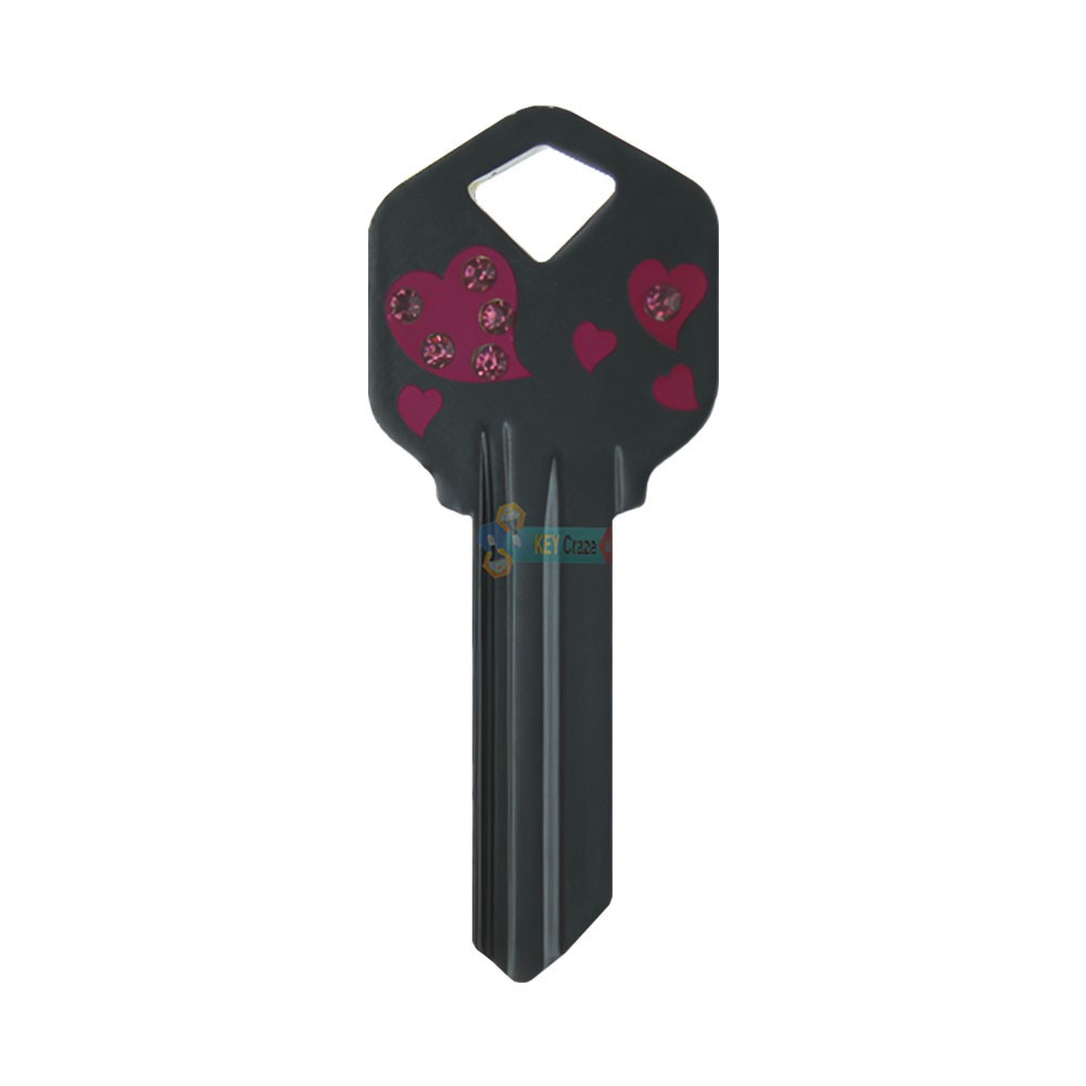 DK-834 KW1 Diva Hearts Key Blank