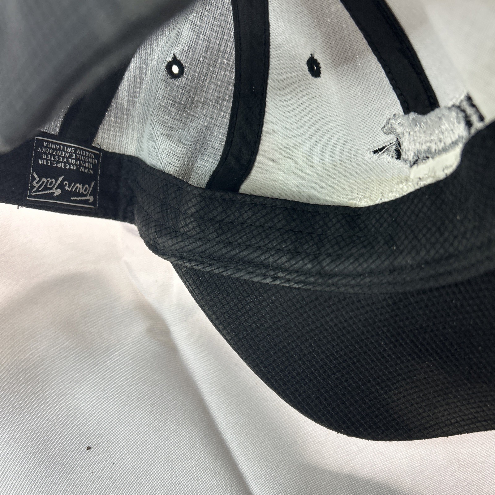 VTG Bear Trace Tims Ford Hat Cap Black Strap Back Golf Lightweight Breathable