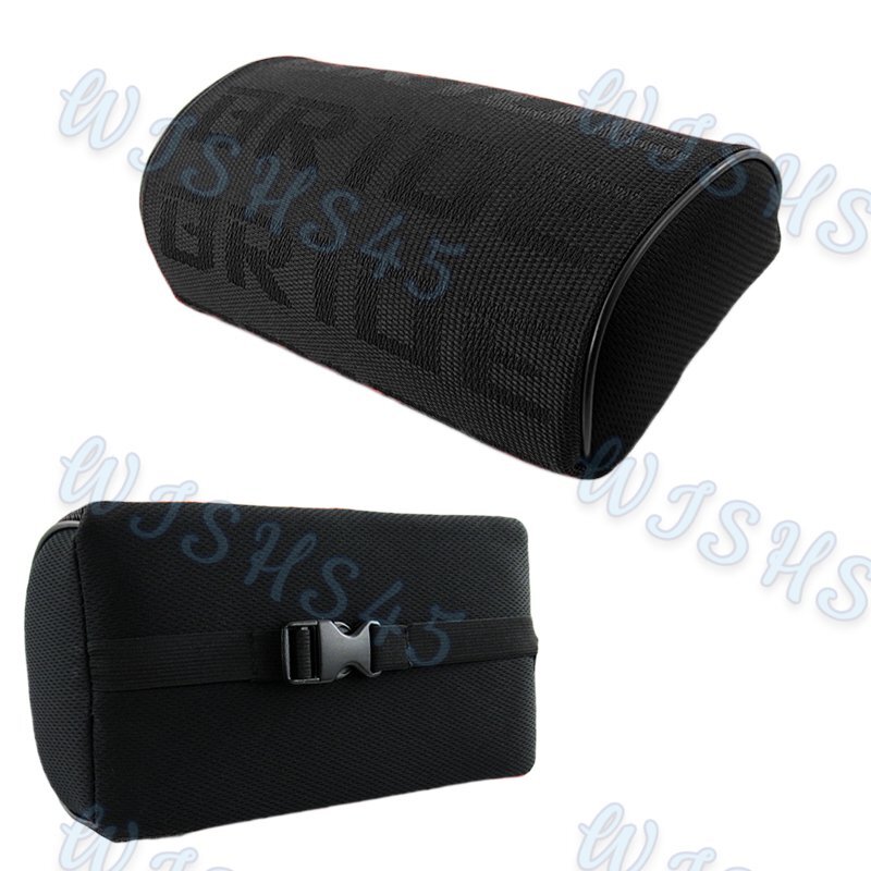 2PCS Black Gradation JDM Bride Neck Headrest pillow Fabric Racing seat material