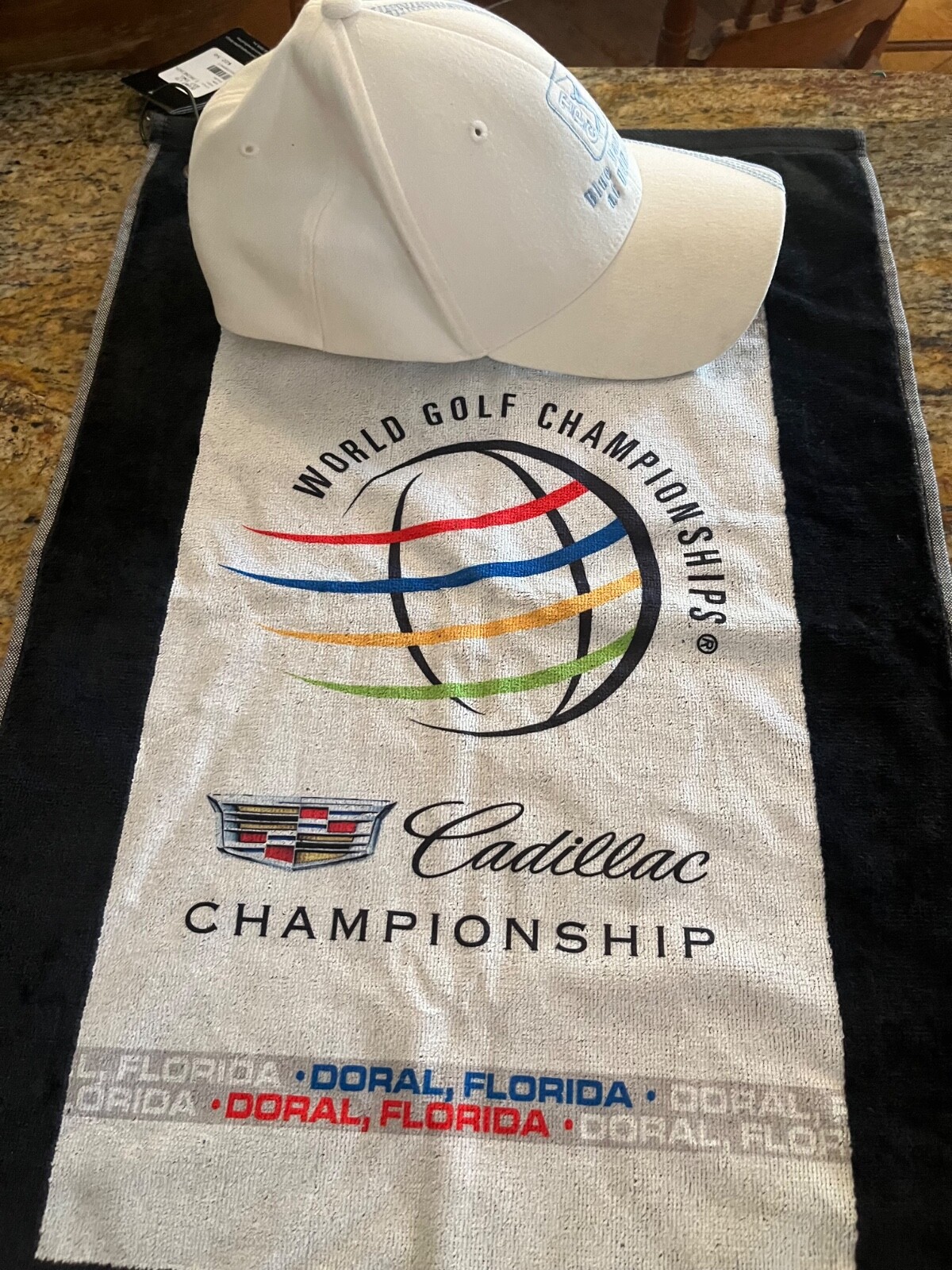 Trump doral world golf championship towel and hat