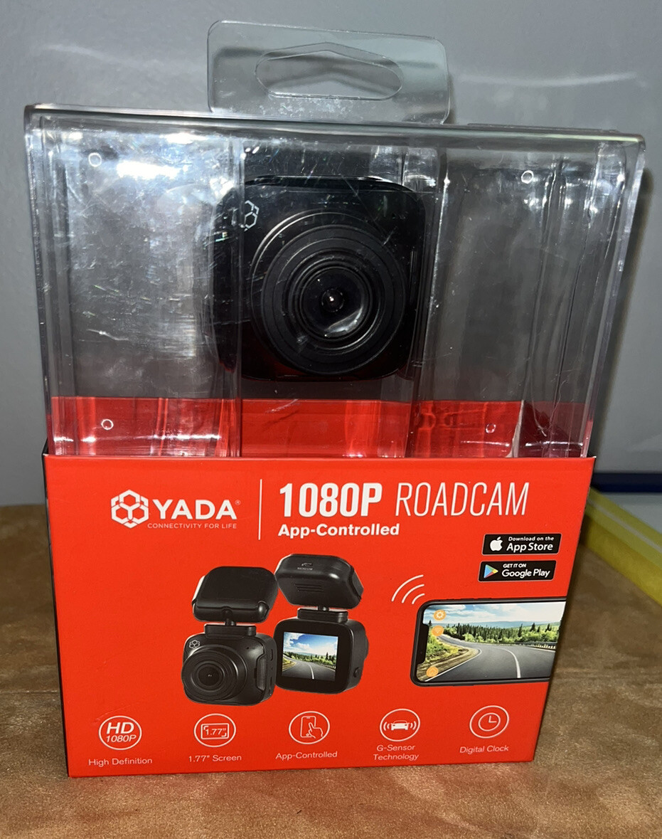 Yada RoadCam 1080P App-Controlled Recording Dash Cam - BT58187 - New