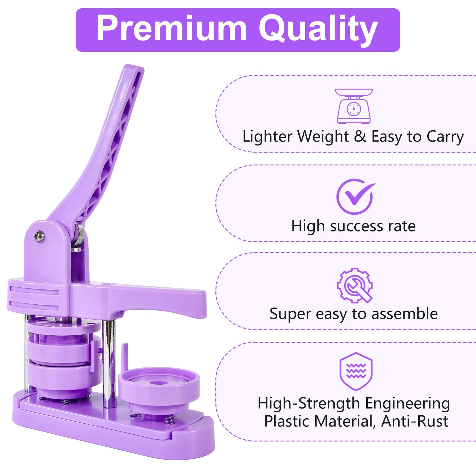 Button Maker Machine 2.25in 58mm - Button Pin Maker Machine Kit for DIY Gifts...