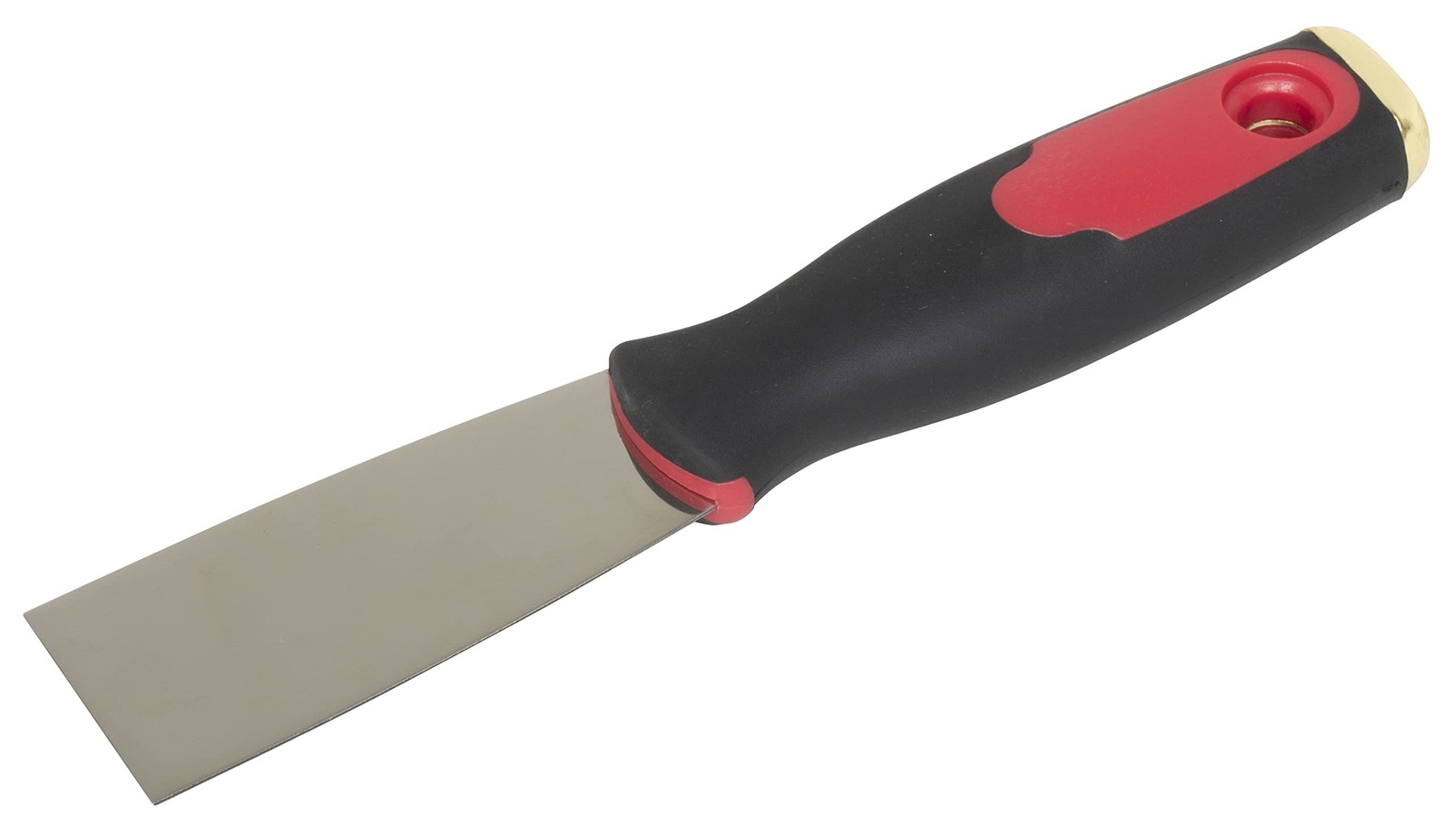 Lisle 83640 Stainless Straight Blade Scraper 1-1/2” 1.5 inches, Red/Black