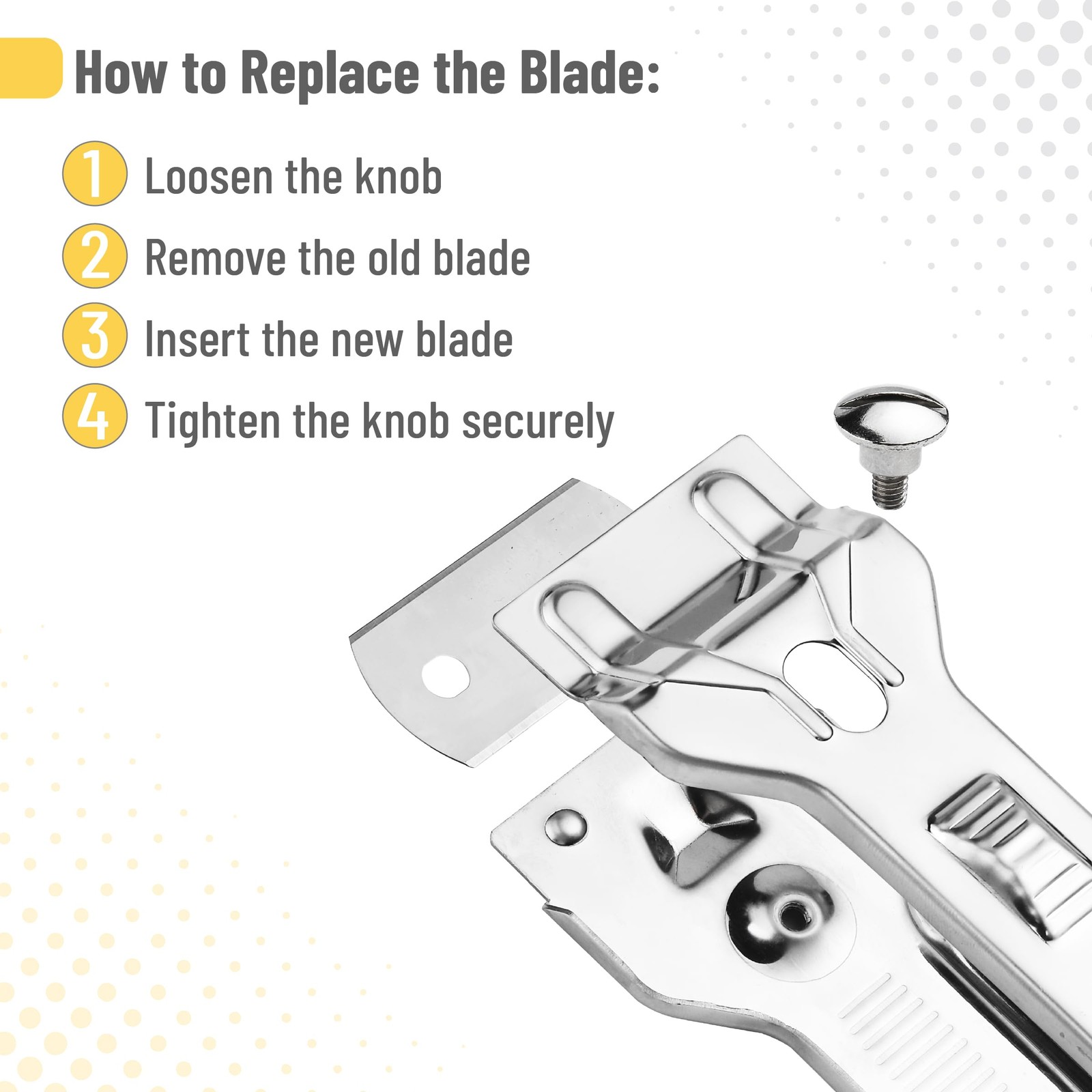 Bates- Metal Razor Blade Scraper Tool, 2 Pack, Carbon Steel Stainless