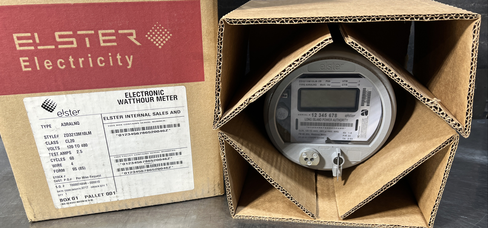Nos Surplus Elster Electricity Watthour Meter Type A3RALNQ Class CL20