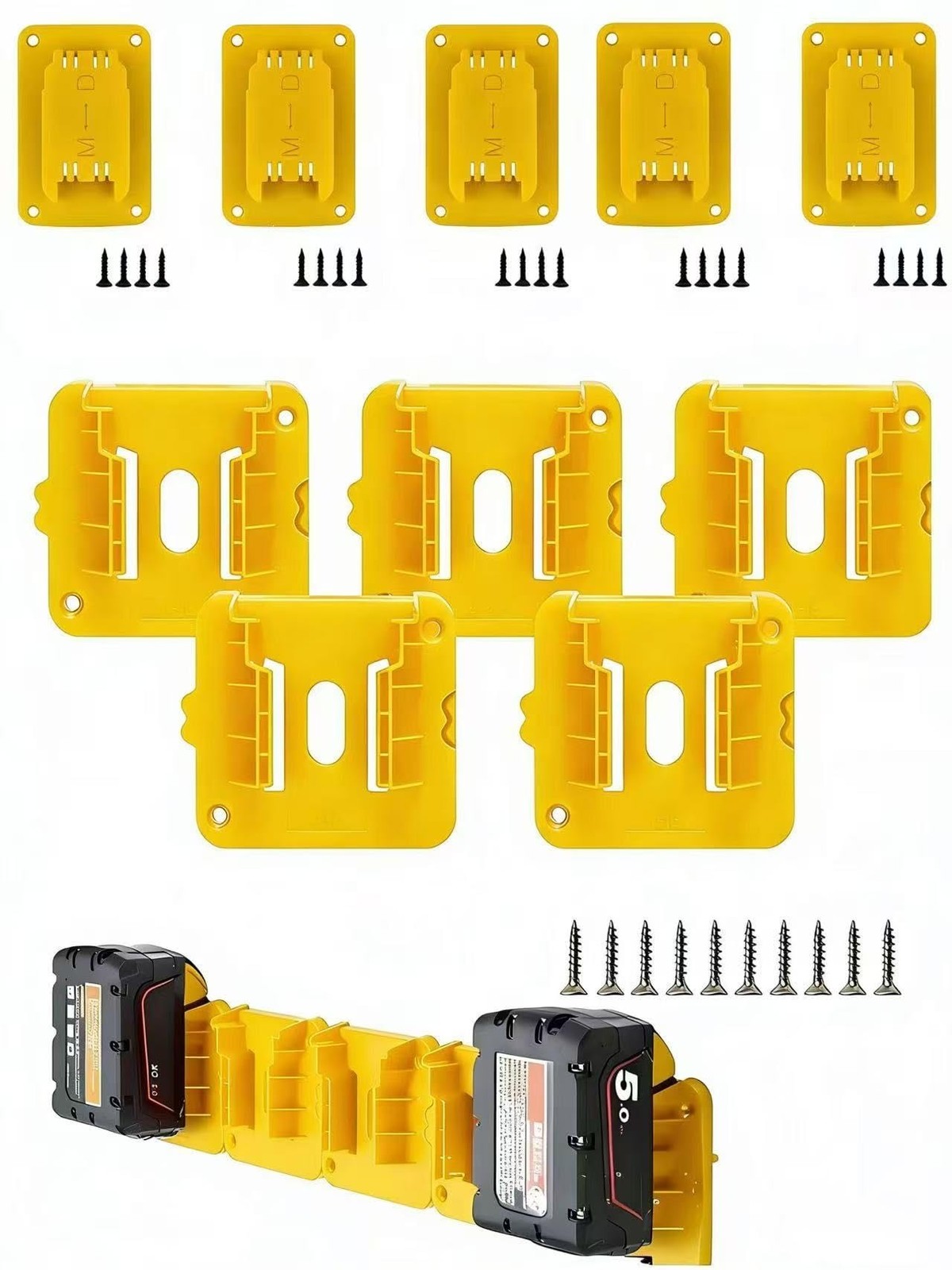 5/5 Combo battery holder and tool holder For Dewalt 20V 12V Drill Tool Mount ...